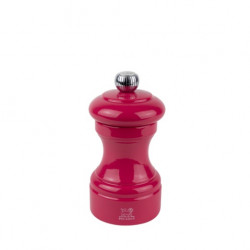 Moulin à poivre manuel en bois laqué, rose bonbon, 10 cm - PEUGEOT