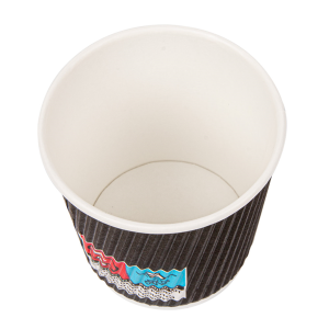 GOBELETS BOISSONS CHAUDES DOUBLE PAROI ONDULÉ 120 ML x 40 unites – Image 2