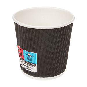 GOBELETS BOISSONS CHAUDES DOUBLE PAROI ONDULÉ 120 ML x 40 unites – Image 3
