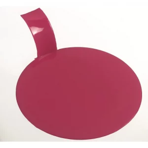 Support à gâteau rond avec languette PS Bordeaux  Ø8 x 10 unites