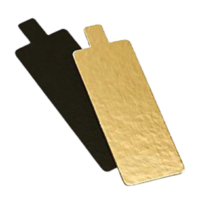 Rectangle avec languette or/noir  130x 45mm x 20 unites