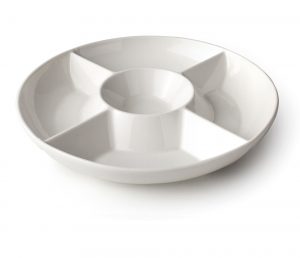 Plat apéritif en porcelaine à 5 compartiments – Image 2