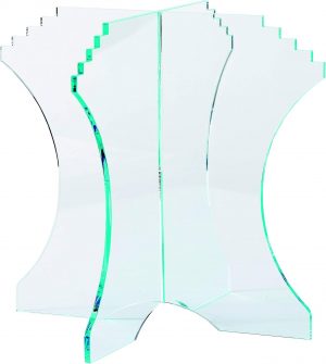 Pied cristal PMMA ht 16 cm
