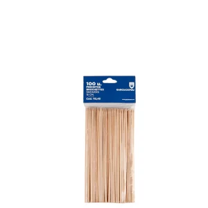 PIQUES BROCHETTES 15 CM NATUREL BOIS PAQUET DE 100