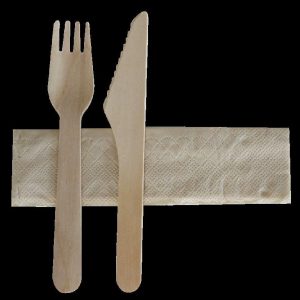 Kit couvert 3 en 1 bois X 250 unités