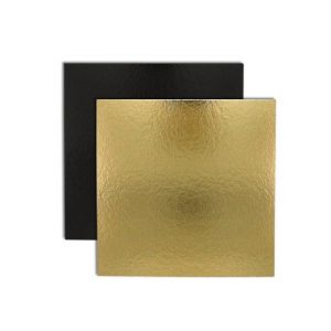 CARRES DOUBLE FACE OR/NOIR  22X22CM