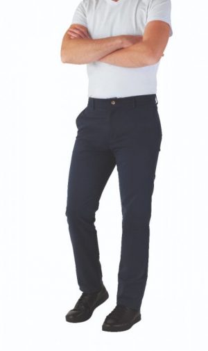 PANTALON DE SERVICE MIXTE  CHINO COTON MARINE T40