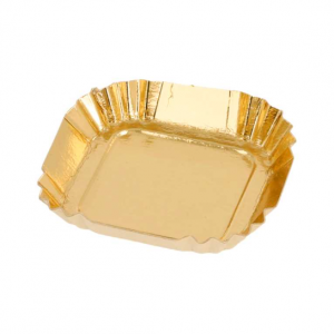 MINI PLATEAUX  5,5x5,5 CM OR CARTON X 20unités