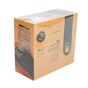 Sachet à couverts Noir et Serviette Crème boîte de 100 unités – Image 2