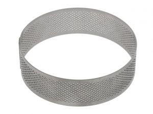 Cercle à tarte rond micro-perforé 20 cm hauteur 3,5 cm
