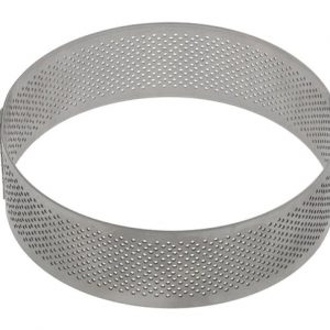 Cercle à tarte perforé inox 12CM X 3.5CM