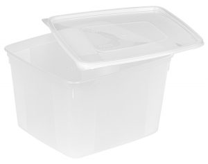 Boîtes de stockage GN 1/6 avec couvercles vendu x 6 boîtes
