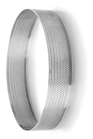 Cercle à tarte perforé inox 7 x 2 cm