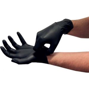 GANT NITRILE NOIR NON POUDRÉ TAILLE L 8 /9  BOÎTE X100 Mutexil