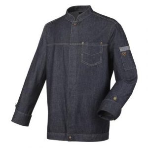 Veste de cuisine homme Manches Longues HARPER Jean denim brut  T3/L