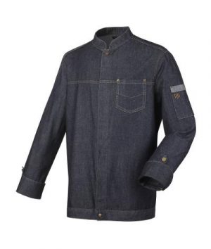 Veste de cuisine homme Manches Longues HARPER Jean denim brut  T3/L