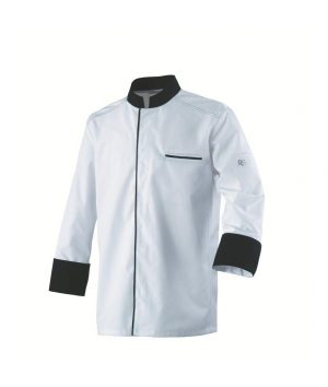 Veste de cuisine ABAX ML Blanc-Noir T3 / L