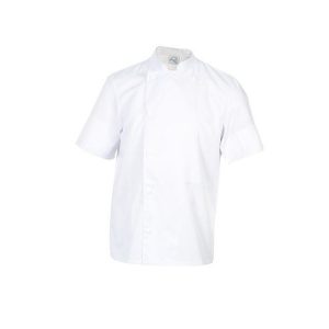 Veste de cuisine mixte manches courtes MADRAS  blanc T0  / XS