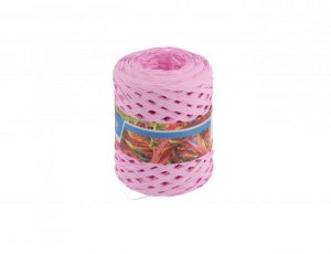 Bobine de raphia synthétique rose, 200 mètres