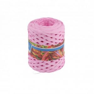 Bobine de raphia synthétique rose, 200 mètres