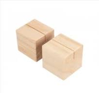 Supports cubiques pour ardoises 4.8cm naturel bois