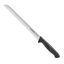 Couteau à pain 23 cm manche surmoulé noir Fischer