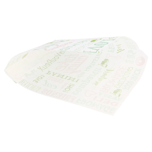 PAPIER INGRAISSABLES OUVERT 2 CÔTÉS FAST FOOD 'PAROLE'  23 x 25.5cm – Image 2