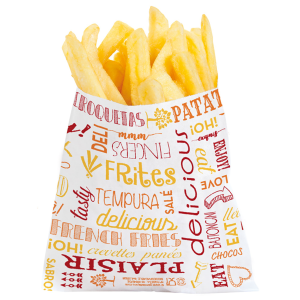 SACHET POUR FRITURES 'PAROLE' 32 G/M2 12x12 CM – Image 3