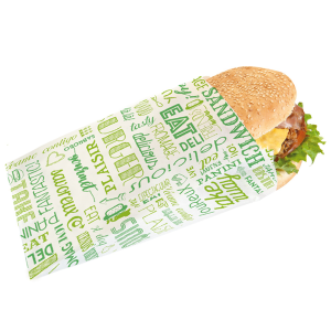 POCHETTES HAMBURGERS 'PAROLE'  12+7x18 CM VERT PARCH.INGRAISSABLE – Image 2