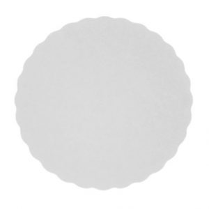 Ronds festonnés blancs Ø 19 cm X 250 unités