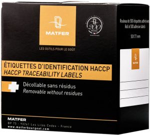 250 ETIQUETTES HYDROSOLUBLES 7,1X5,1 CM