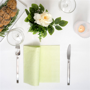 SERVIETTES P. 1/4 'LIKE LINEN - IPANEMA' 70 G/M2 40x40 CM PISTACHE SPUNLACE – Image 2
