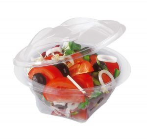 Bols Salade à couvercle Charnière Hermétique 750CC x 50 unités.