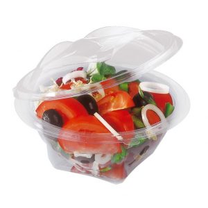 Bols Salade à couvercle Charnière Hermétique 750CC x 50 unités.