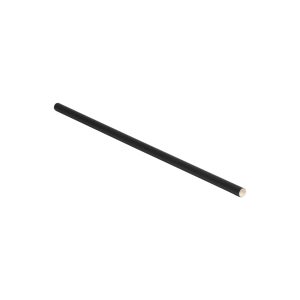 250 pailles en papier noir 200×6 mm