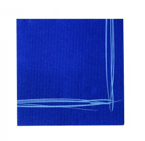 Serviettes SUN OUATE  avec liseré bleu marine 38x38