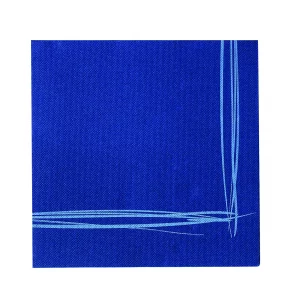 Serviettes SUN OUATE  avec liseré bleu marine 38x38