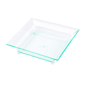 MISES EN BOUCHE RÉUTILISABLES "CARRÉ"  VERT D'EAU PS – Image 2