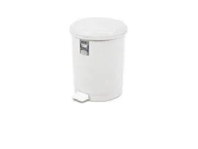 Poubelle pédale + seau 3 L Blanche