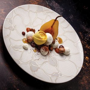 ASSIETTE PLATE Ø 27 CM GOLD CELL