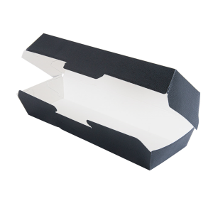 COQUILLES "HOT DOG" ' 23,2x9x6,3 CM NOIR CARTON ONDULÉ NANO-MICRO