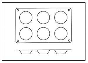 Moule en silicone 6 TARTELETTES FLEXI 70 – SF016 – Image 2