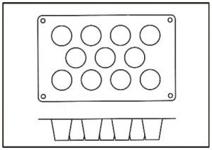 Moule en silicone 11 BABAS FLEXI de 45 – SF020 – Image 2