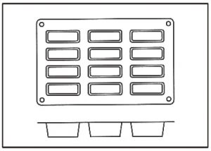 Moule en silicone 12 MINI-CAKES FLEXI de 79 – SF026 – Image 2