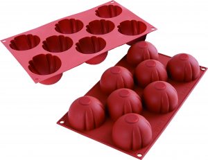 Moule n silicone 8 DOMES STRIES FLEXI SF-159