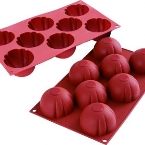 Moule n silicone 8 DOMES STRIES FLEXI SF-159