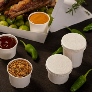 Couvercles pour petits pots blanc carton x 50 unités – Image 2