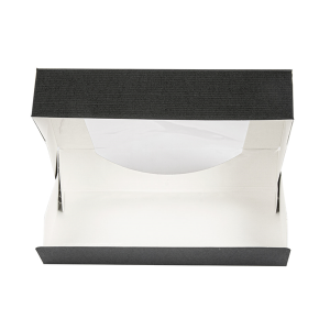 COQUILLES "HOT DOG" ' 23,2x9x6,3 CM NOIR CARTON ONDULÉ NANO-MICRO – Image 2
