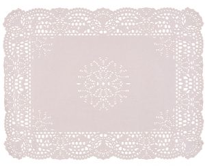 DENTELLES EN PAPIER BLANC RECTANGULAIRES 450X350 MM
