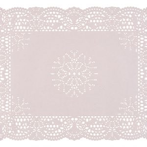 DENTELLES EN PAPIER BLANC RECTANGULAIRES 450X350 MM
